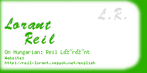 lorant reil business card